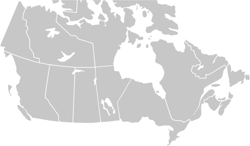 USA Map with Canadian Border Highlighted PNG
