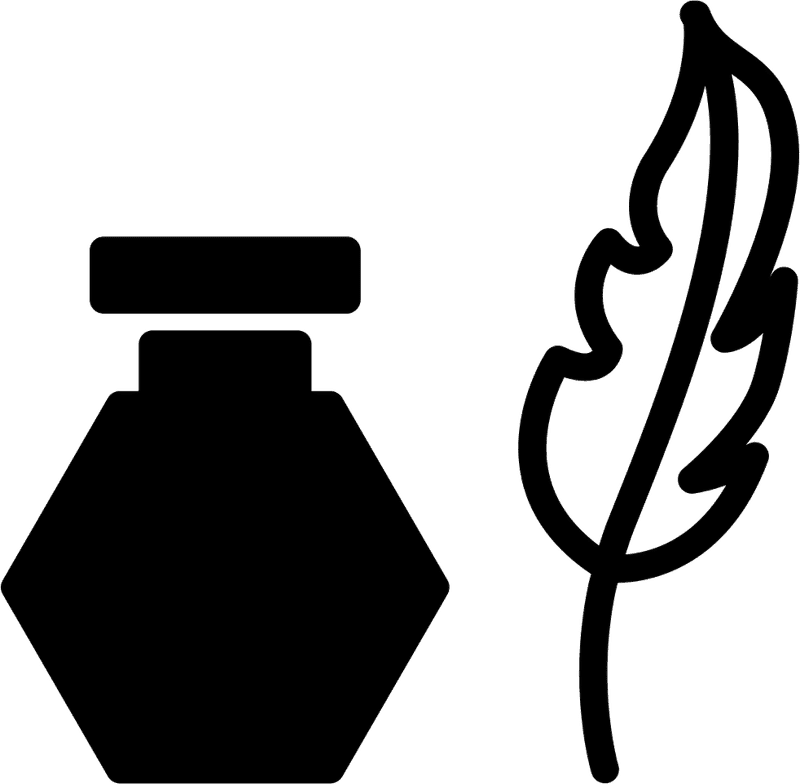 Elegant Ink Bottle Design for Creative Minds PNG