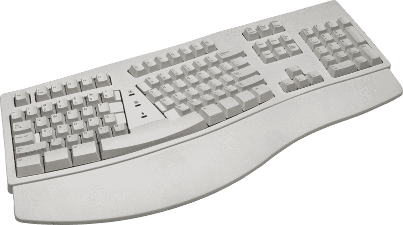 Ergonomic Design Curved Keyboard for Comfort PNG