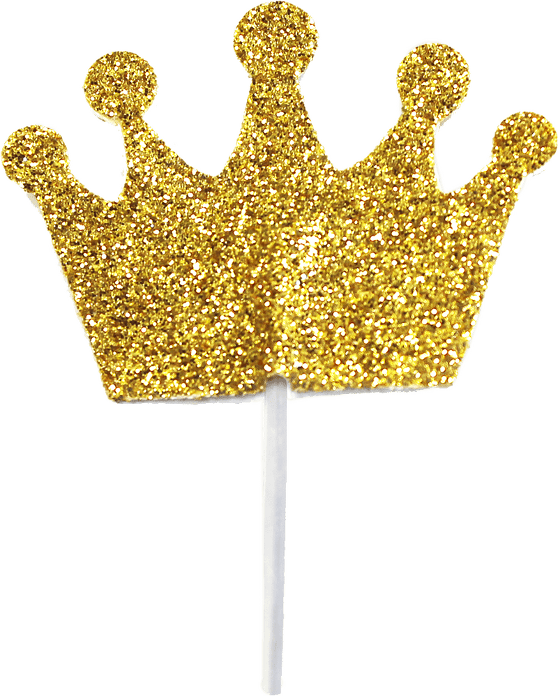 Glittering Queen Crown Cake Topper PNG
