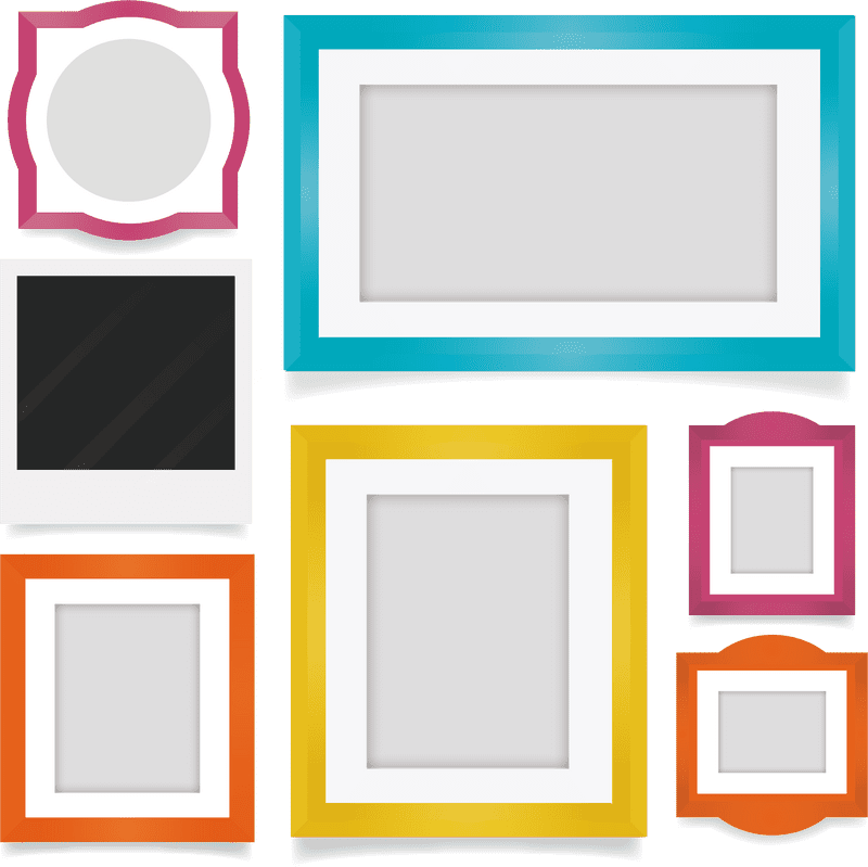 Colorful Frames for Perfect Picture Moments PNG