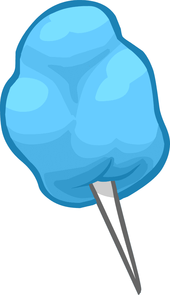 Blue Cotton Candy Delight PNG