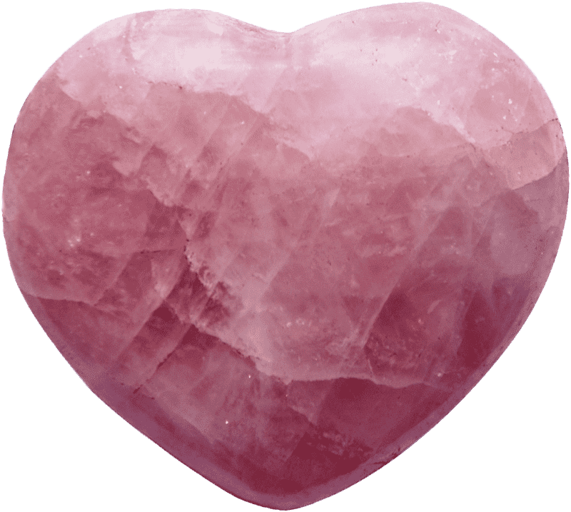 Heart-Shaped Quartz Crystal of Love PNG