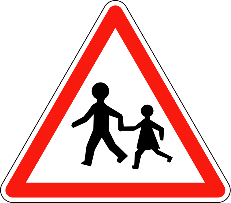 Caution Child Safety Zone Ahead PNG