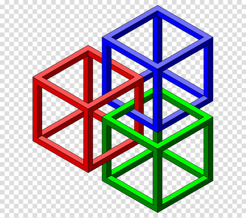 Colorful Ice Cube Overlap Design PNG
