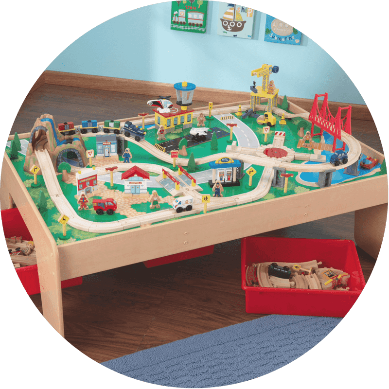 Colorful Indoor Plant Play Area Setup PNG