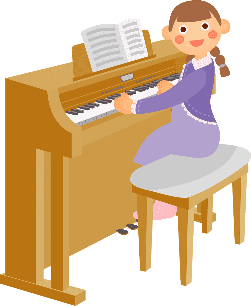 Joyful Melodies on Piano Keys PNG