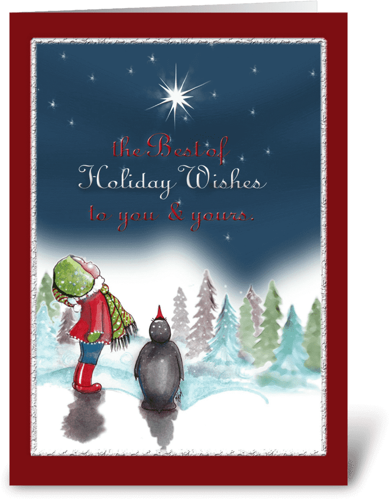 Warm Wishes Holiday Greeting Card for You PNG