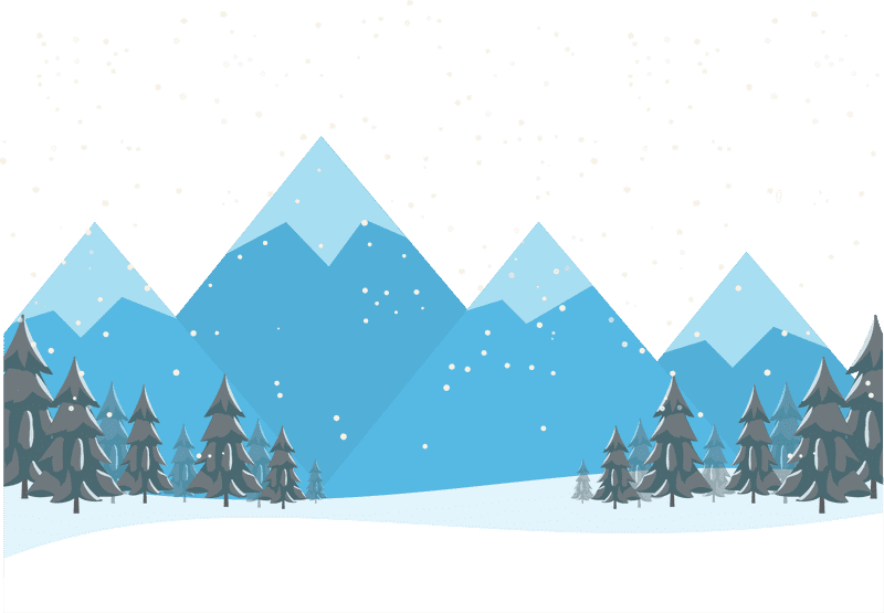 Winter Wonderland Mountain Scenery PNG