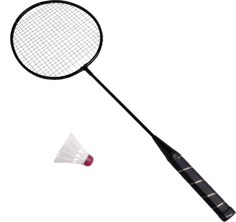 Stylish Tennis Racket with Shuttlecock Design PNG