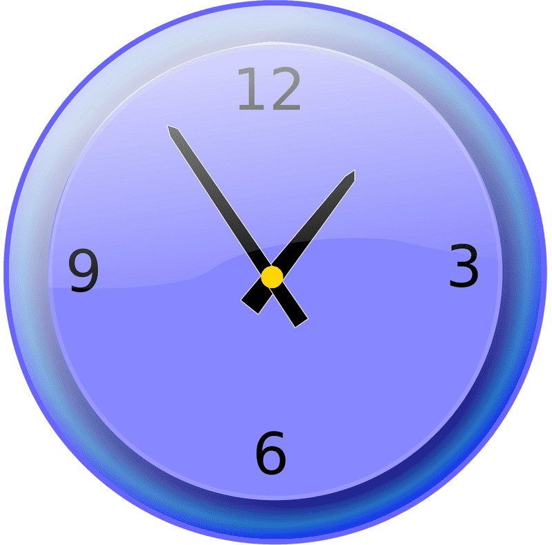 Elegant Blue Hour The Purple Clock PNG