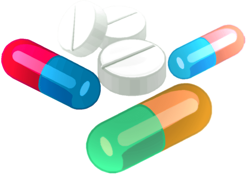Colorful Pill Collection for Health and Wellness PNG