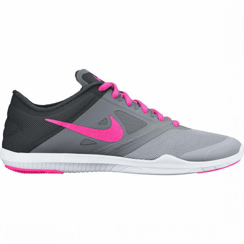 Dynamic Gray and Pink Performance Shoe PNG