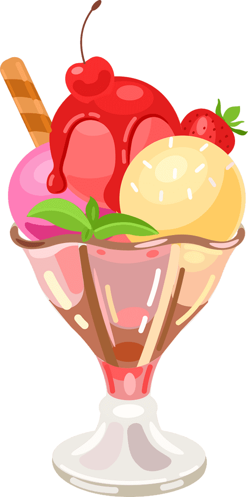 Delightful Ice Cream Sundae Extravaganza PNG