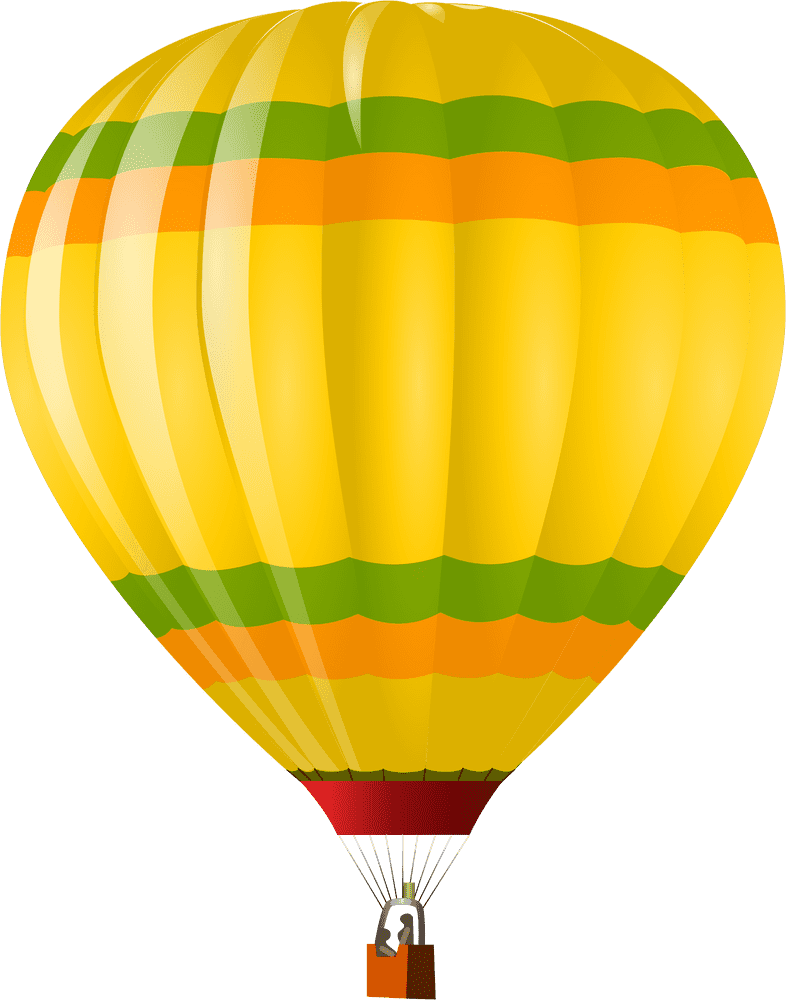 Colorful Balloon Adventure in the Sky PNG