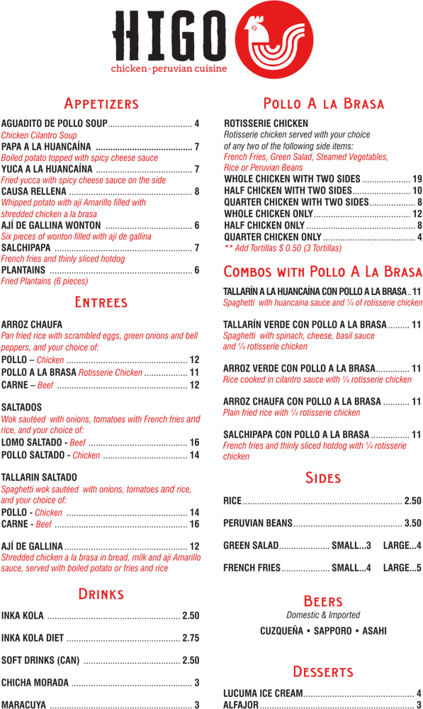 Delicious Peruvian Flavors Restaurant Menu Highlights PNG