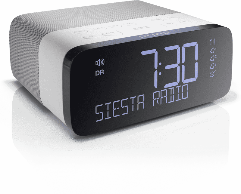 Modern Digital Clock with Radio Function PNG