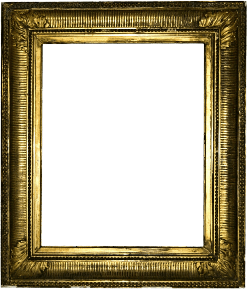 Elegant Golden Frame for a Timeless Picture PNG