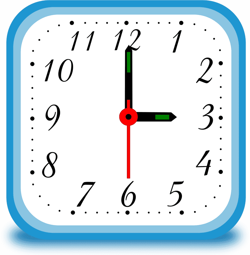 Classic Round Wall Clock Design PNG