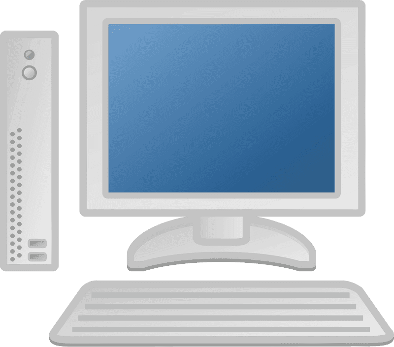 Sleek Modern Desktop Computer Setup PNG
