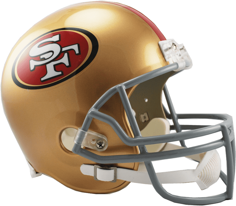 Stylish San Francisco 49ers Safety Helmet Design PNG