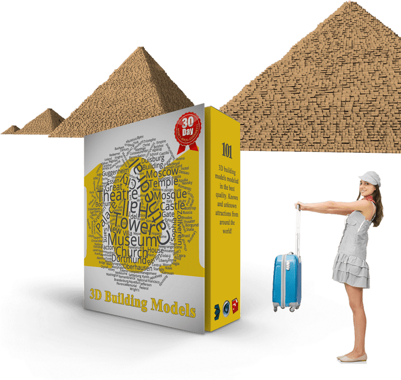 Coal-Themed 3D Architectural Wonders PNG
