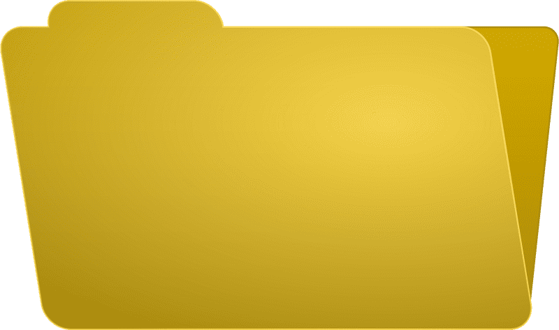 Golden Document Storage Folder PNG