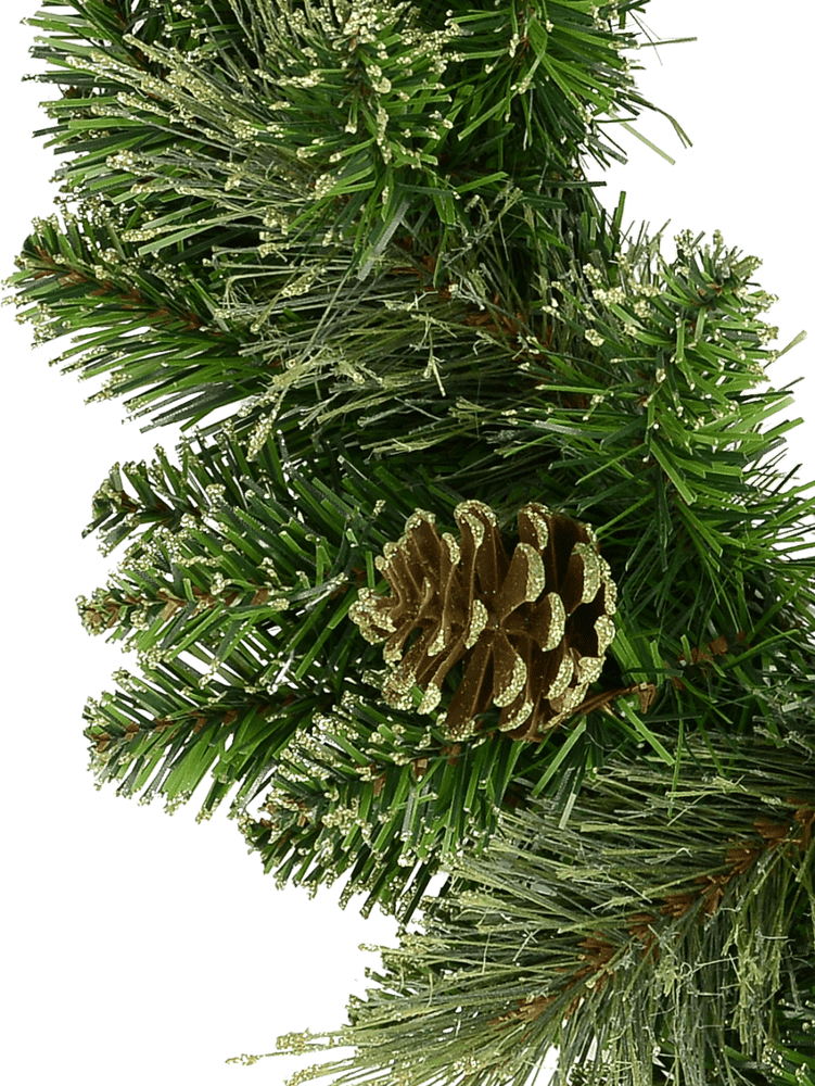 Elegant Pine Cone Accents on Evergreen Boughs PNG