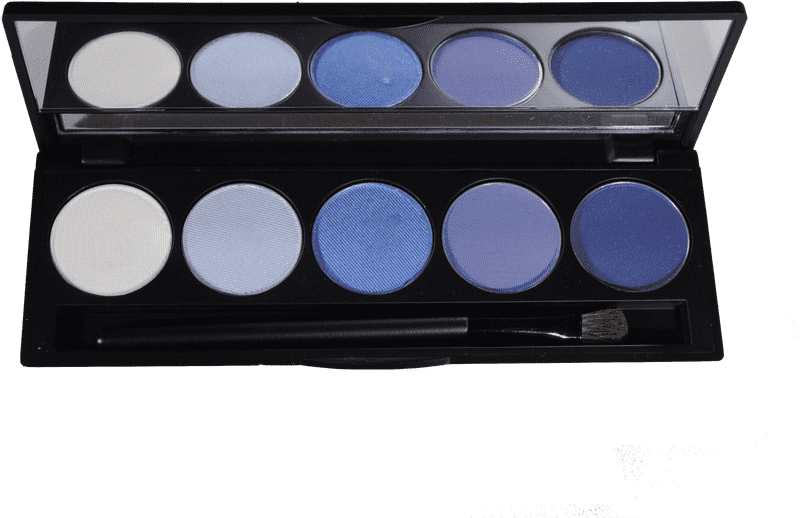 Serene Shades Blue Paint Palette Collection PNG