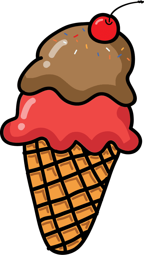 Delicious Double Scoop Ice Cream Delight PNG