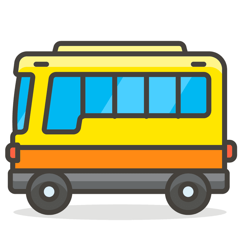 Bright Yellow School Bus Adventure PNG