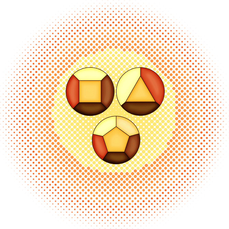 Radiant Gem Trio in Fiery Aura PNG