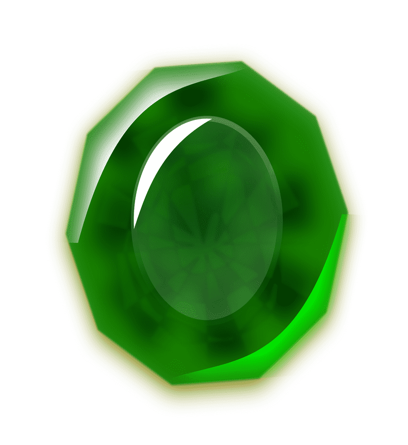 Radiant Jade Stone Elegance PNG