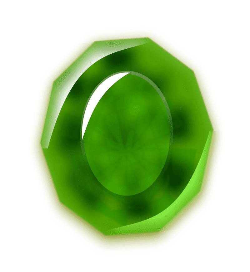 Elegant Jade Stone Reflection PNG