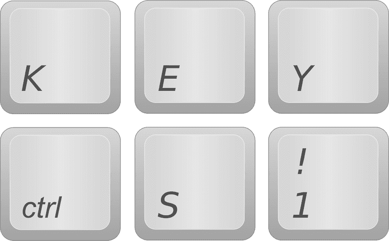 Creative Keyboard Keys Arrangement PNG