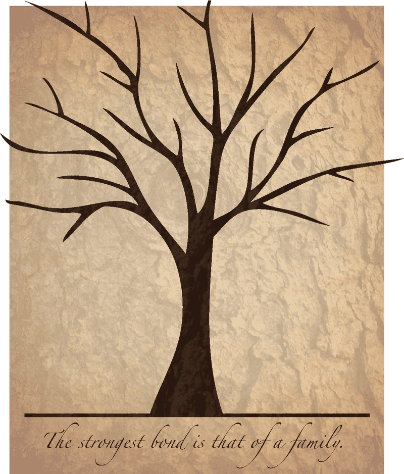 Tree of Family Bonds and Strength PNG