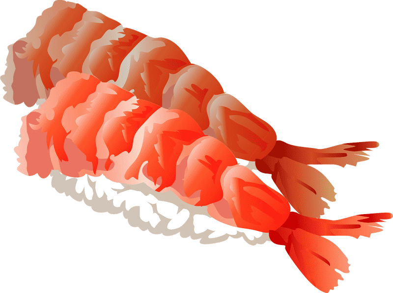 Delicious Shrimp Sushi Delight PNG