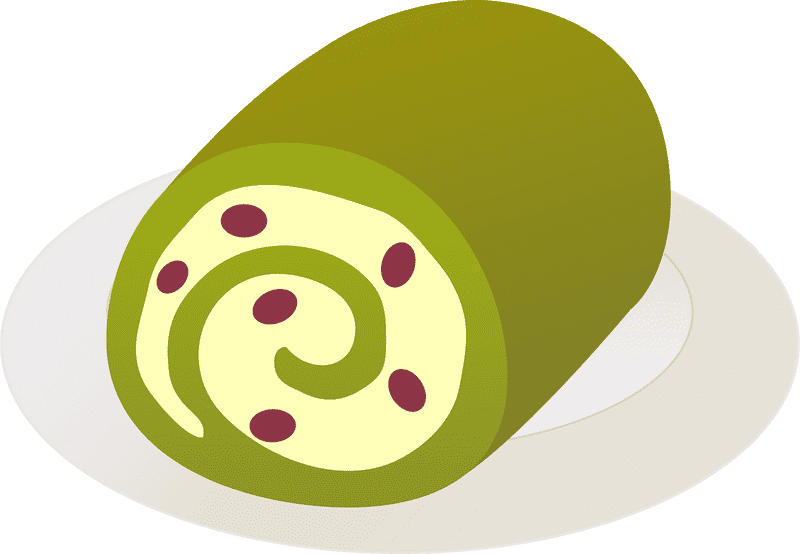 Delicious Matcha Powder Roll Cake Delight PNG