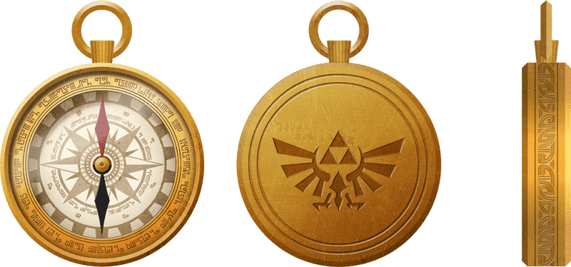 Golden Compass Rose of Destiny PNG