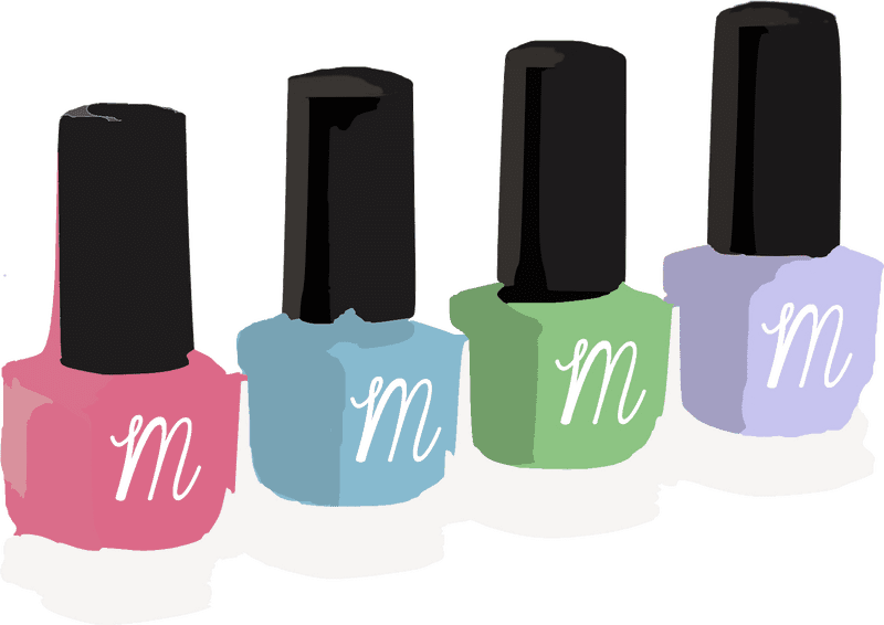 Colorful Nail Polish Collection for Every Mood PNG