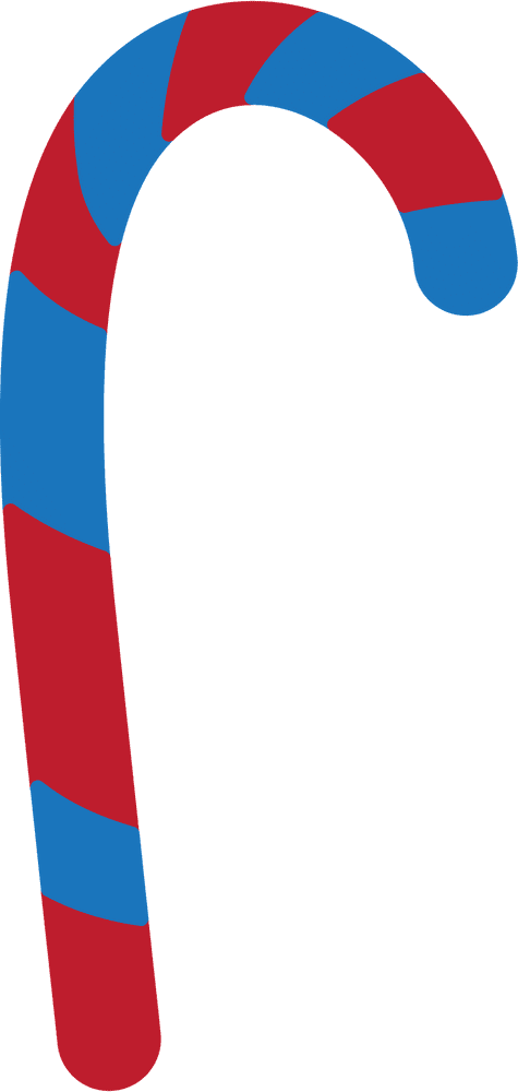 Colorful Walking Cane with Striped Design PNG