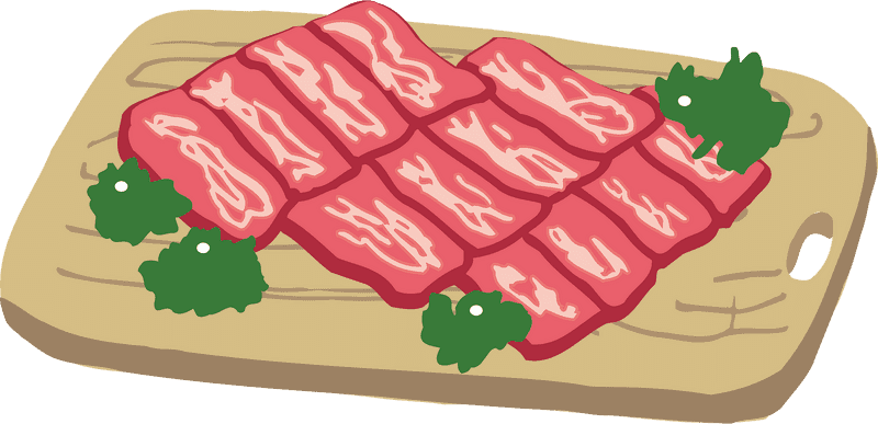 Savory Meat Showcase on a Wooden Board PNG
