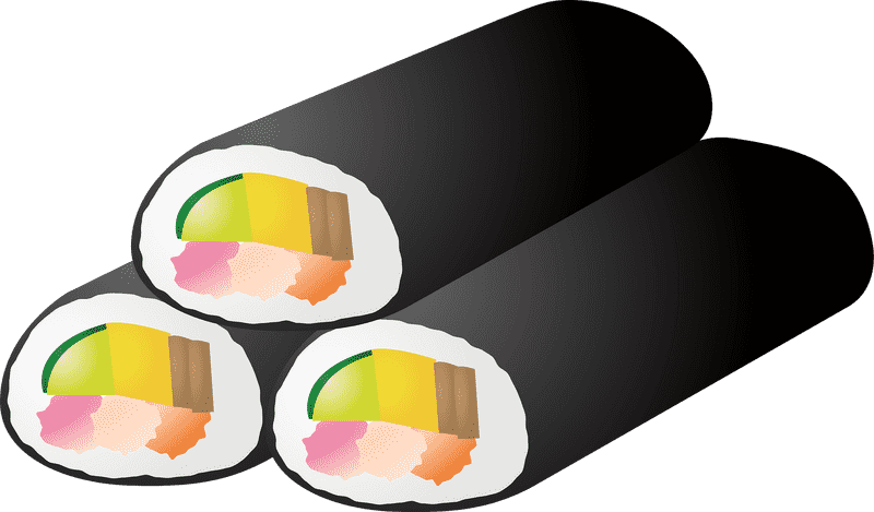 Sushi Rolls A Delightful Bite of Flavor PNG