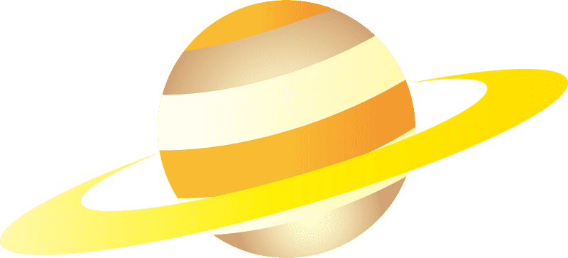 Golden Ringed Planet of Harmony PNG
