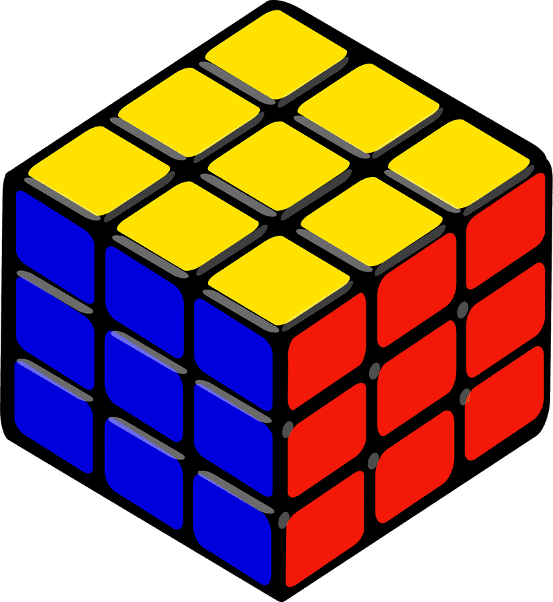 Colorful Puzzle Cube Challenge for Mind Games PNG