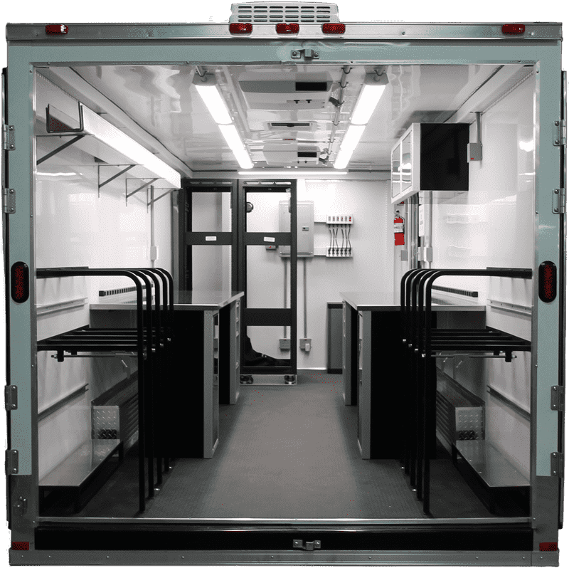 Mobile Hospital Unit with Versatile Workspaces PNG