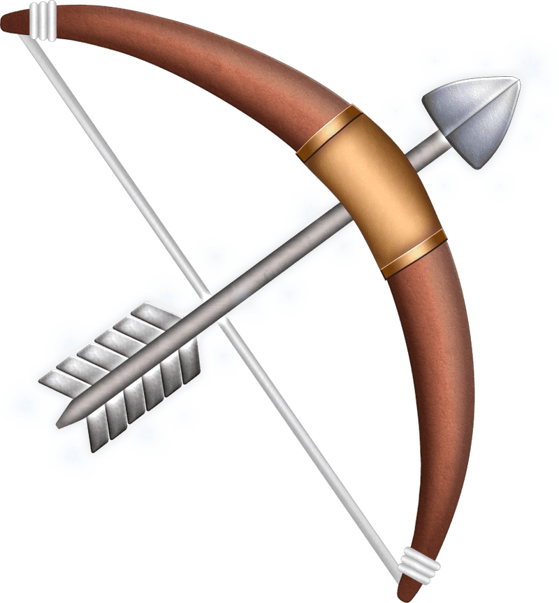 Artful Archery with a Classic Bow PNG