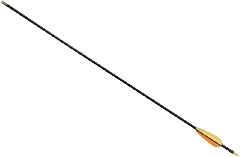 Golden Feathered Arrow in Flight PNG