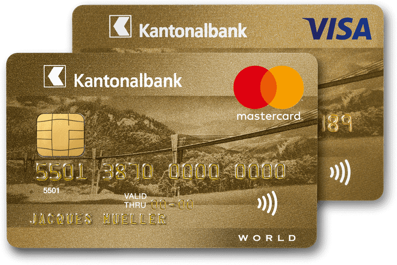 Luxury Gold Credit Card Design with Dual Branding PNG