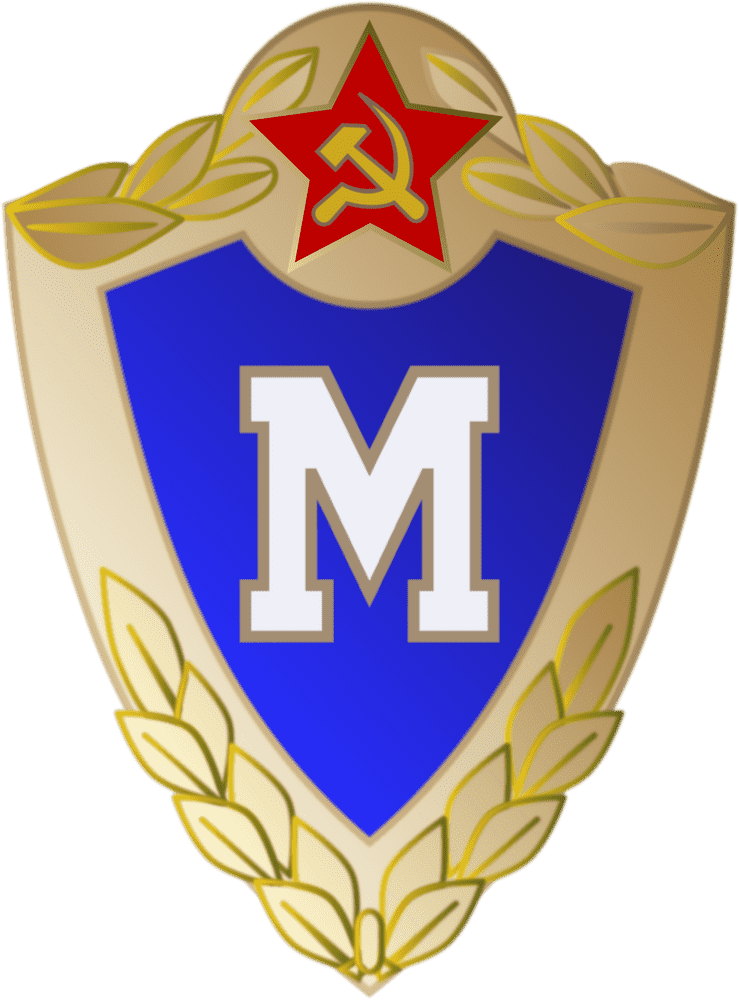 Soviet-Inspired Name Badge Design PNG